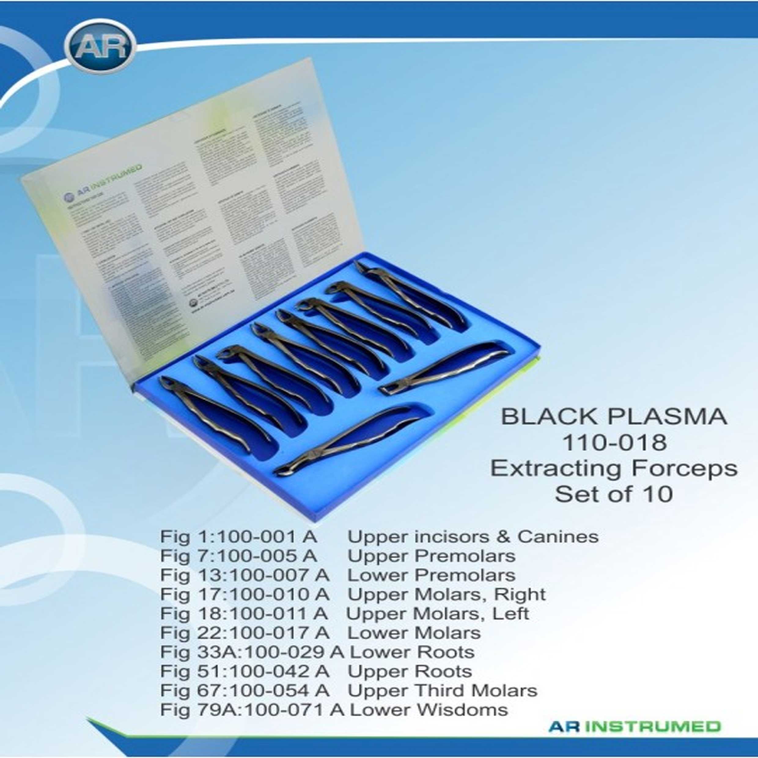 ست 10 عددی فورسپس با روکس پلاسما (AR Instrumed) - 1