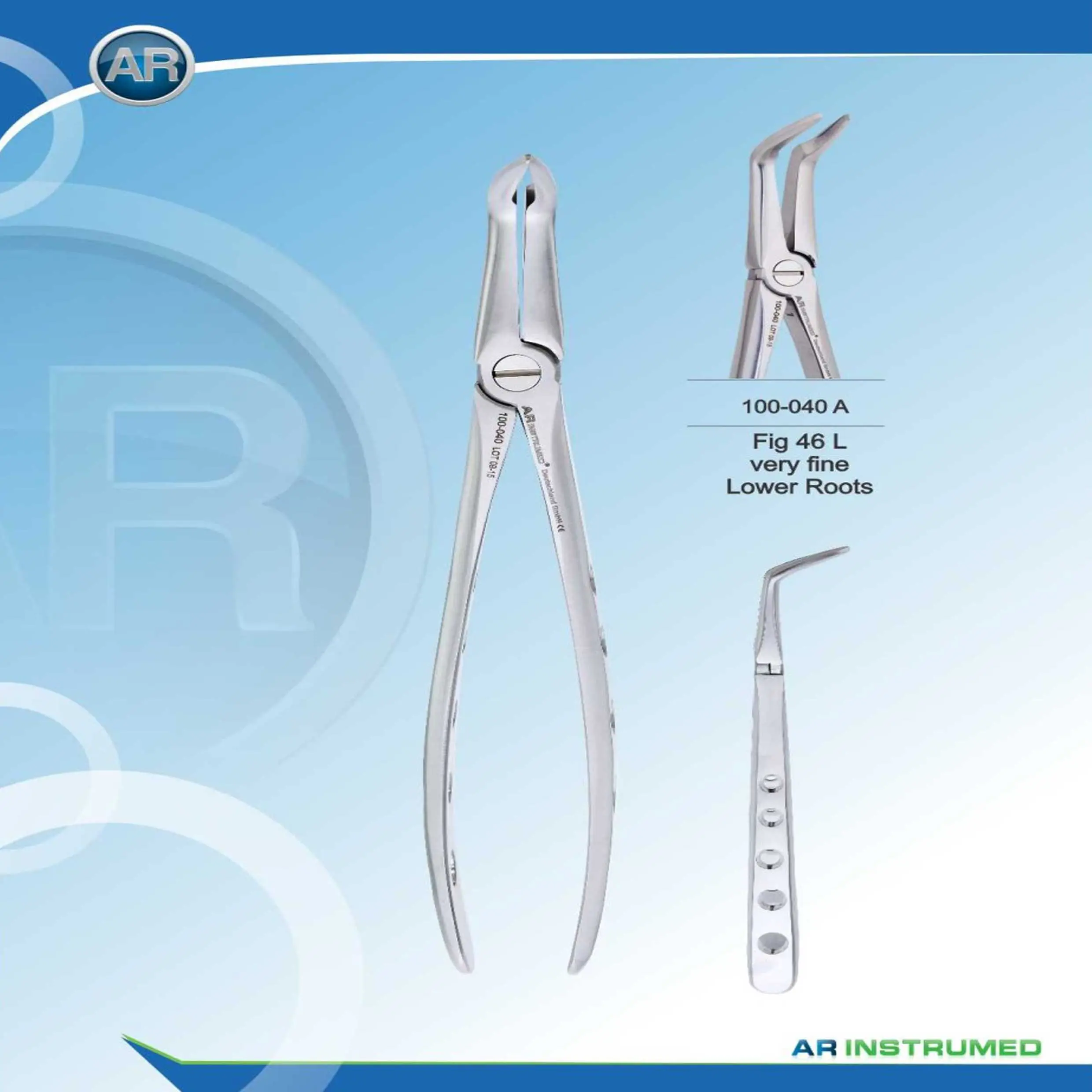 فورسپس ریشه کش پایین نوک ظریف (Fig 46L) (AR Instrumed)