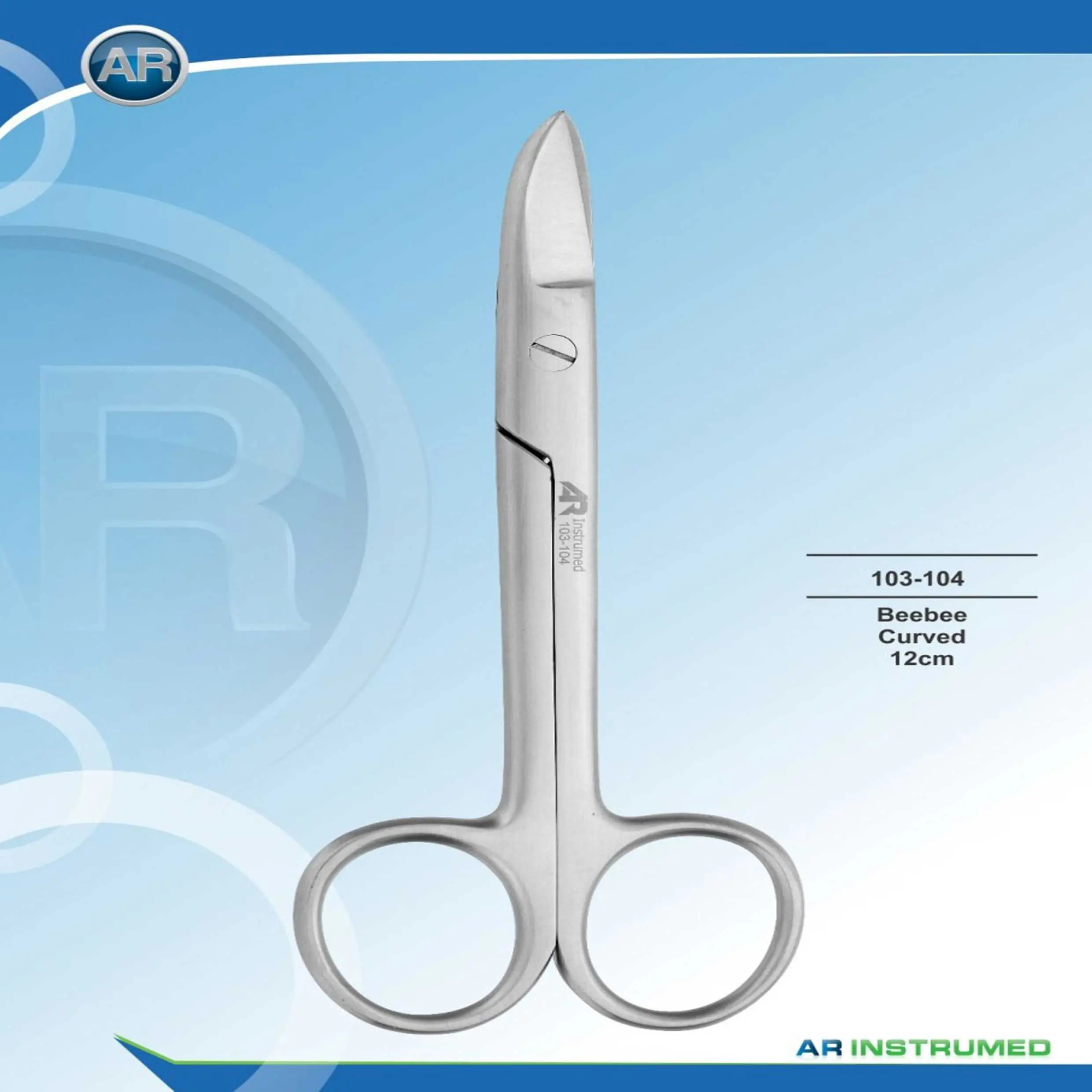 12cm قیچی کرون بر سرکج (AR Instrumed)