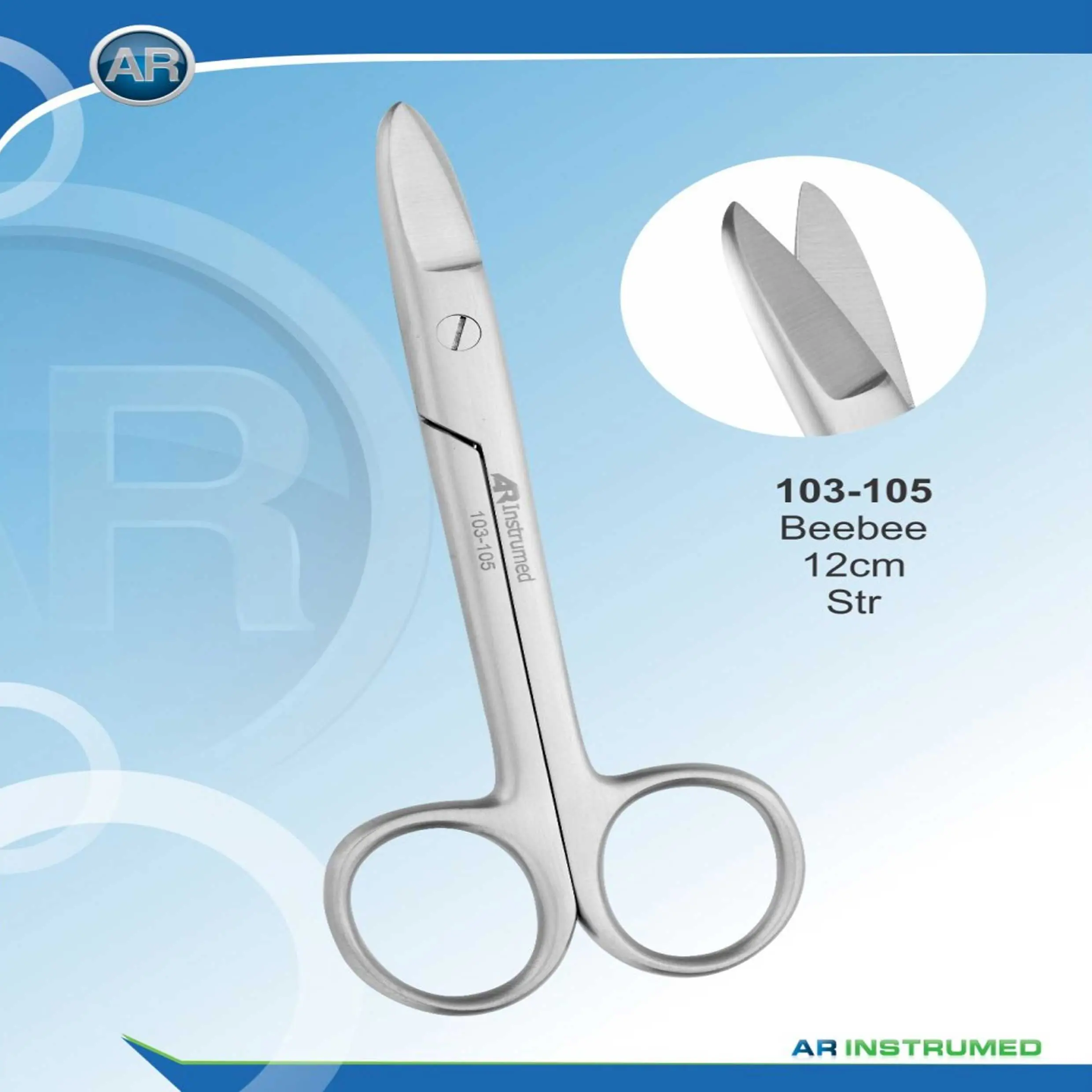 قیچی کرون بر سرصاف AR Instrumed ) (12cm))