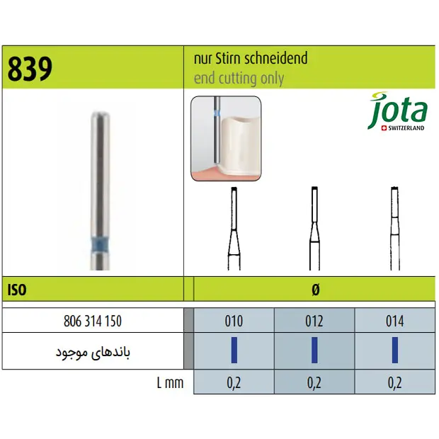 فرز الماسی تراش توربین استوانه ای با نوک ساینده جوتا - 2