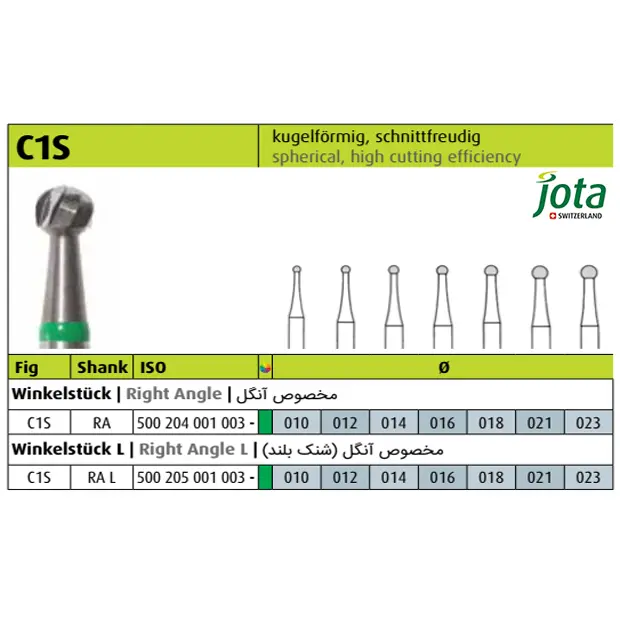 فرز کارباید آنگل کروی با راندمان بالای برش سبز C1S - جوتا - 2