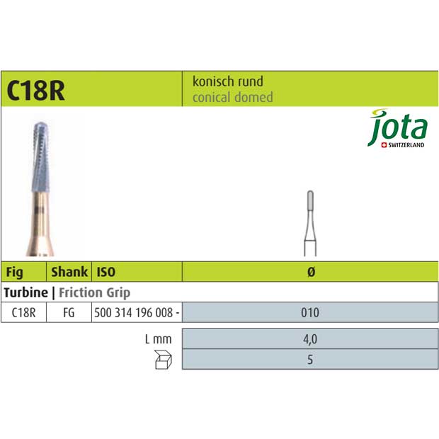 فرز کارباید برش روکش و برداشت آمالگام مخروط گنبدی C18R - جوتا - 2