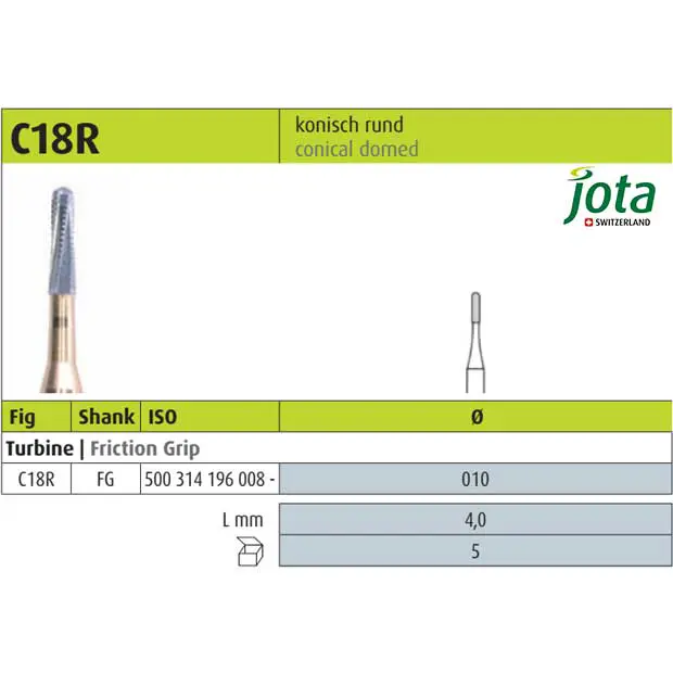 فرز کارباید توربین برش روکش و برداشت آمالگام مخروط گنبدی C18R - جوتا - 2