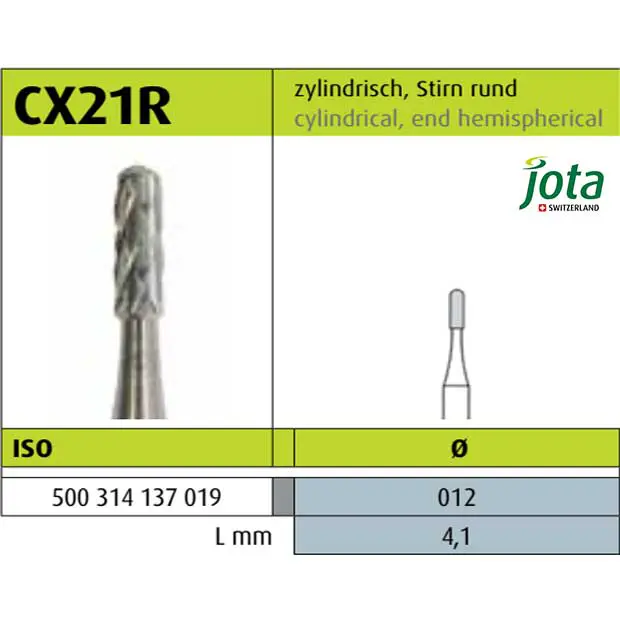 فرز کارباید توربین برش روکش و برداشت آمالگام استوانه با انتهای گنبدی CX21R - جوتا - 2