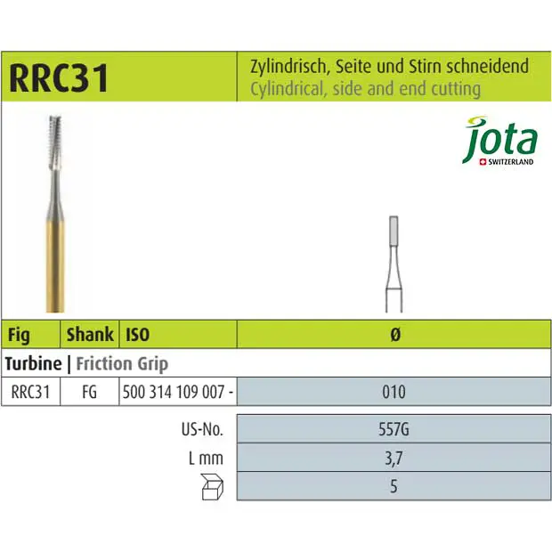 فرز کارباید توربین وایپر استوانه ای با انتهای بریده RRC31 - جوتا - 2