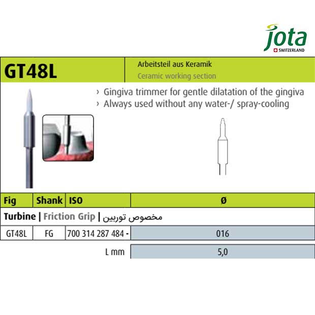 فرز سرامیکی جراحی لثه GT48L - جوتا - 2