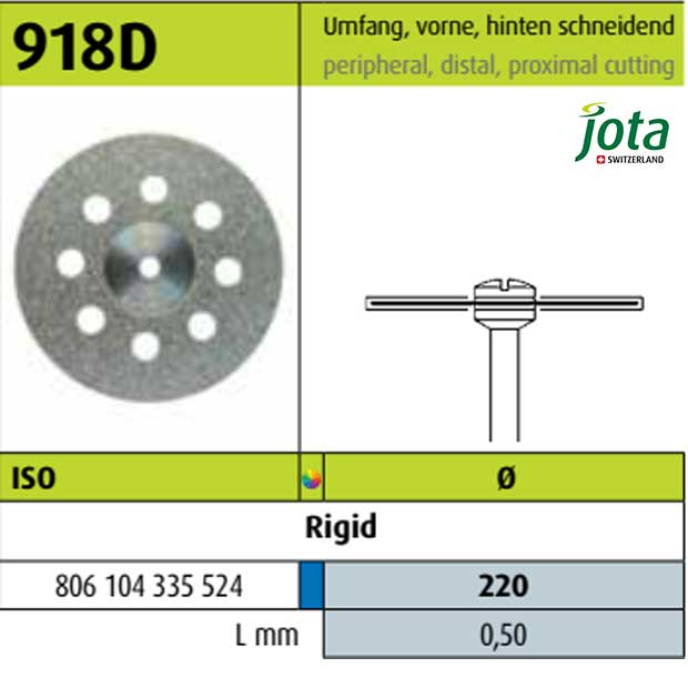 دیسک الماسی صلب - برش محیطی دیستال و پروگزیمال - 918D - جوتا - 2