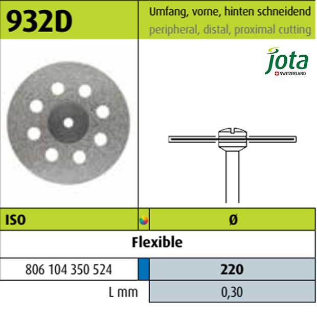 دیسک الماسی انعطاف پذیر -  برش محیطی دیستال و پروگزیمال - 932D - جوتا - 2