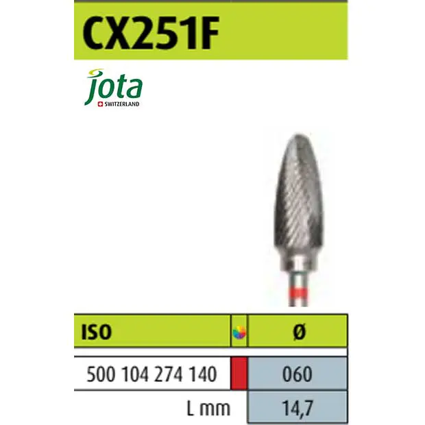 فرز کارباید هندپیس آکریل بر - CX251F - جوتا - 2