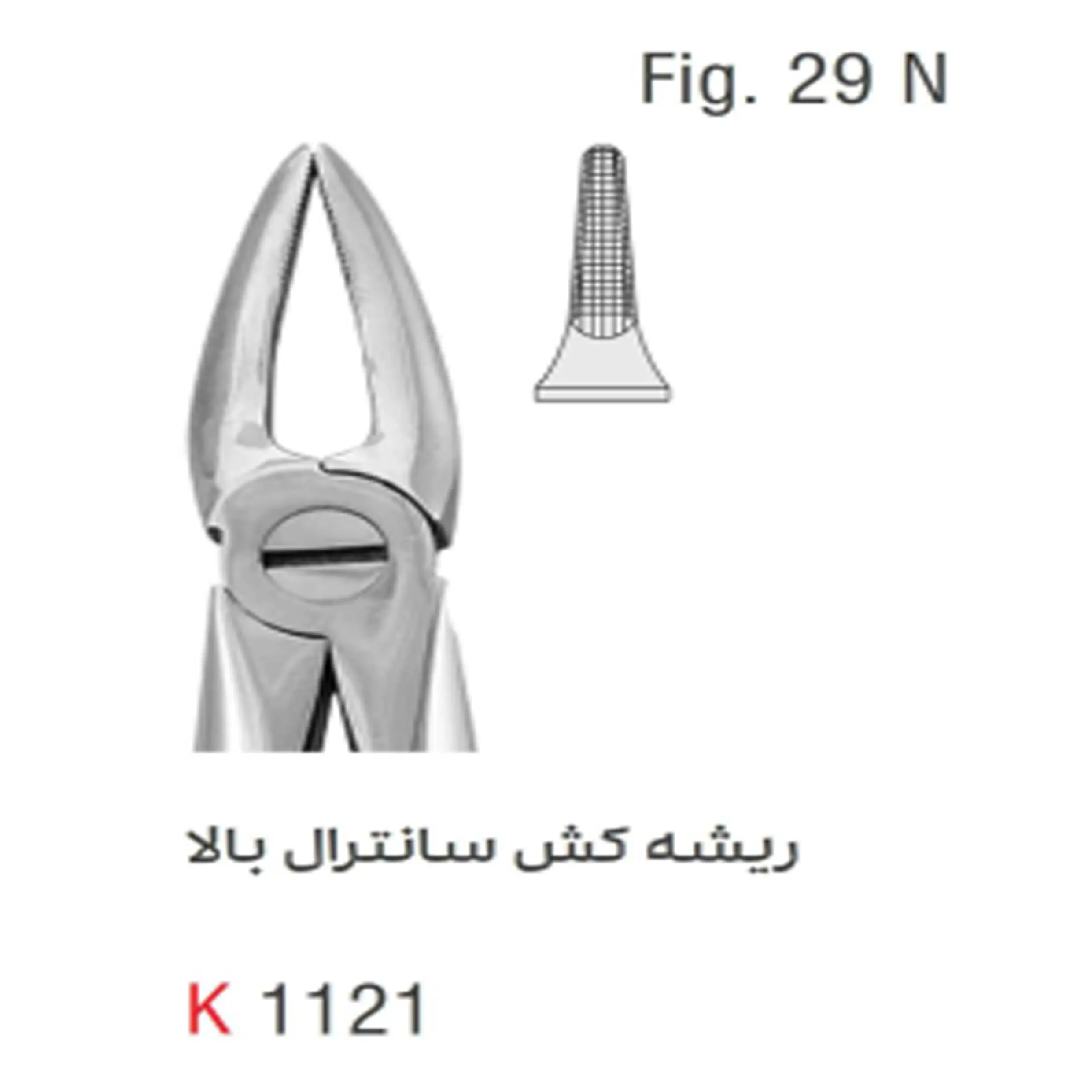 فورسپس بزرگسال ریشه کش سانترال بالا- کوشا