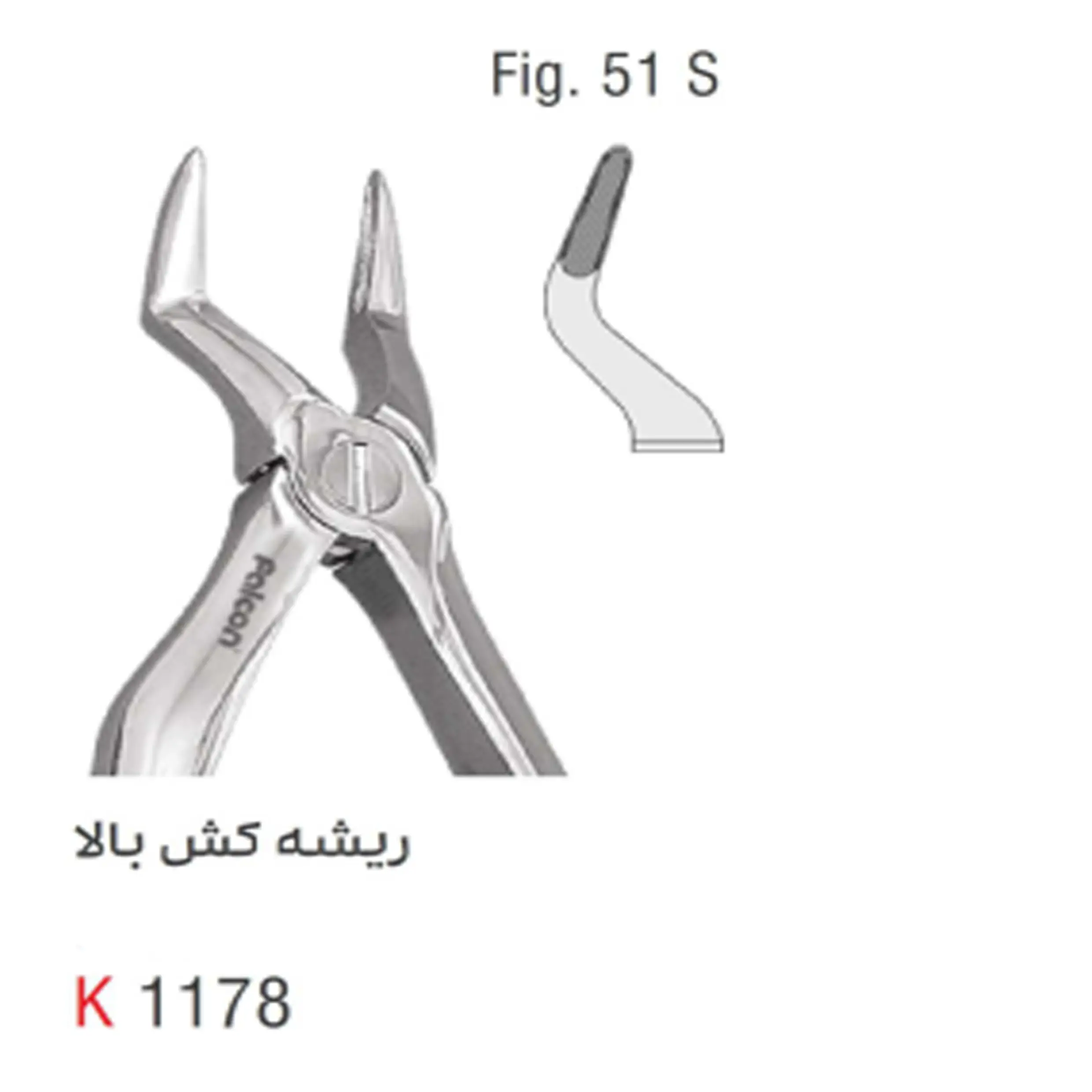 فورسپس اطفال فنردار ریشه کش بالا- کوشا