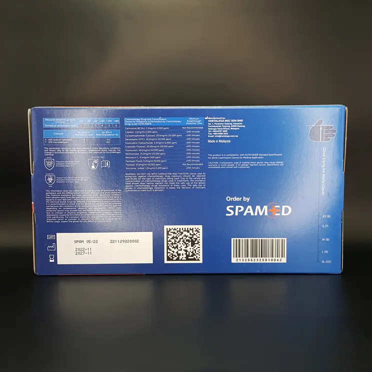 دستکش نیتریل آبی رنگ مای گلاوز - 5