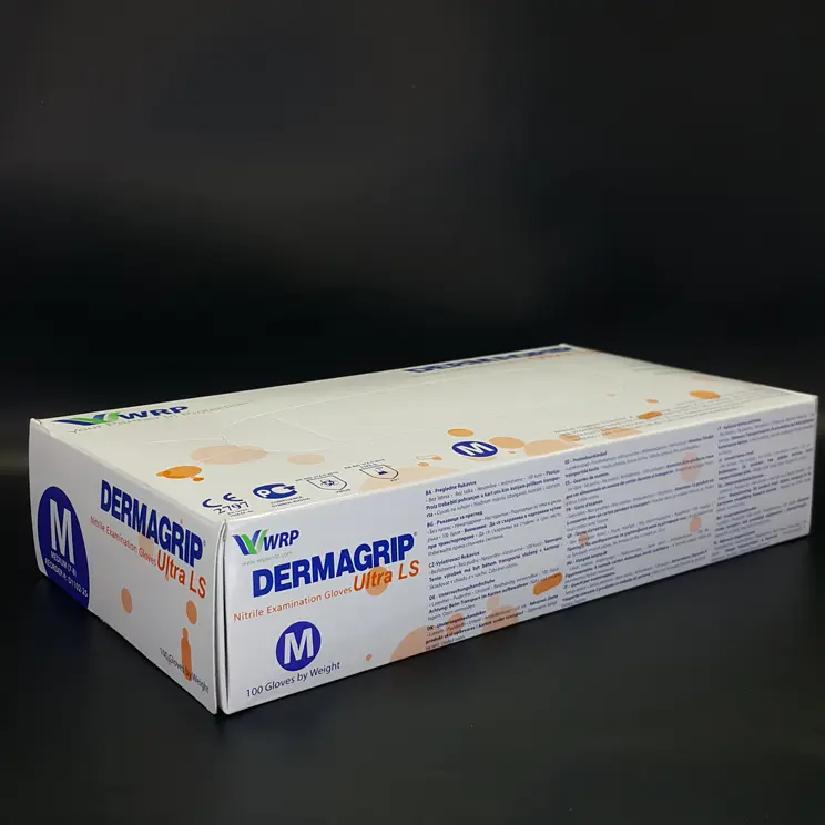 دستکش نیتریل آبی درماگریپ - 5