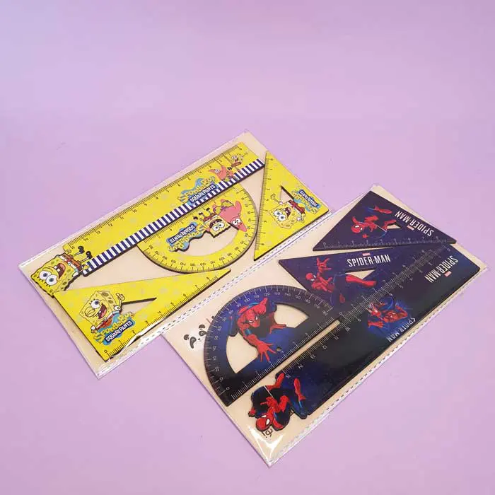 ست خط کش 4 عددی باب اسفنجی💛 - 3