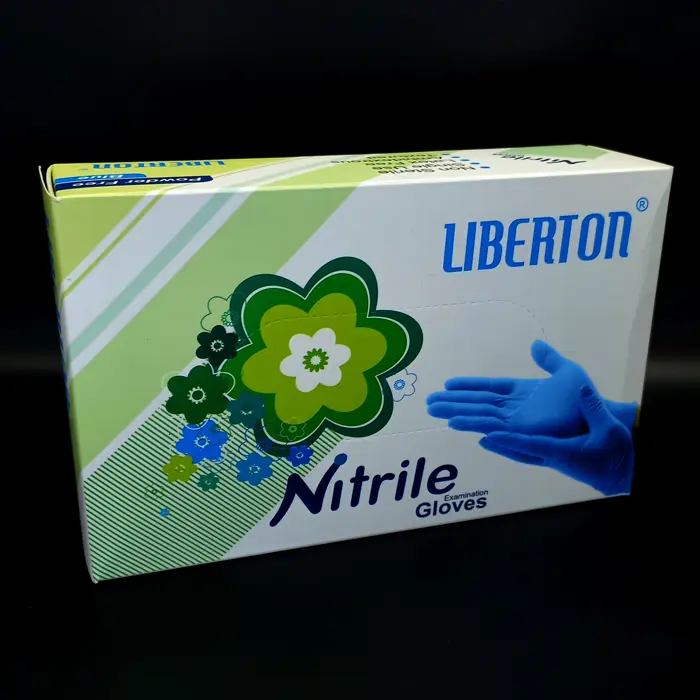 دستکش نیتریل آبی Liberton - 3