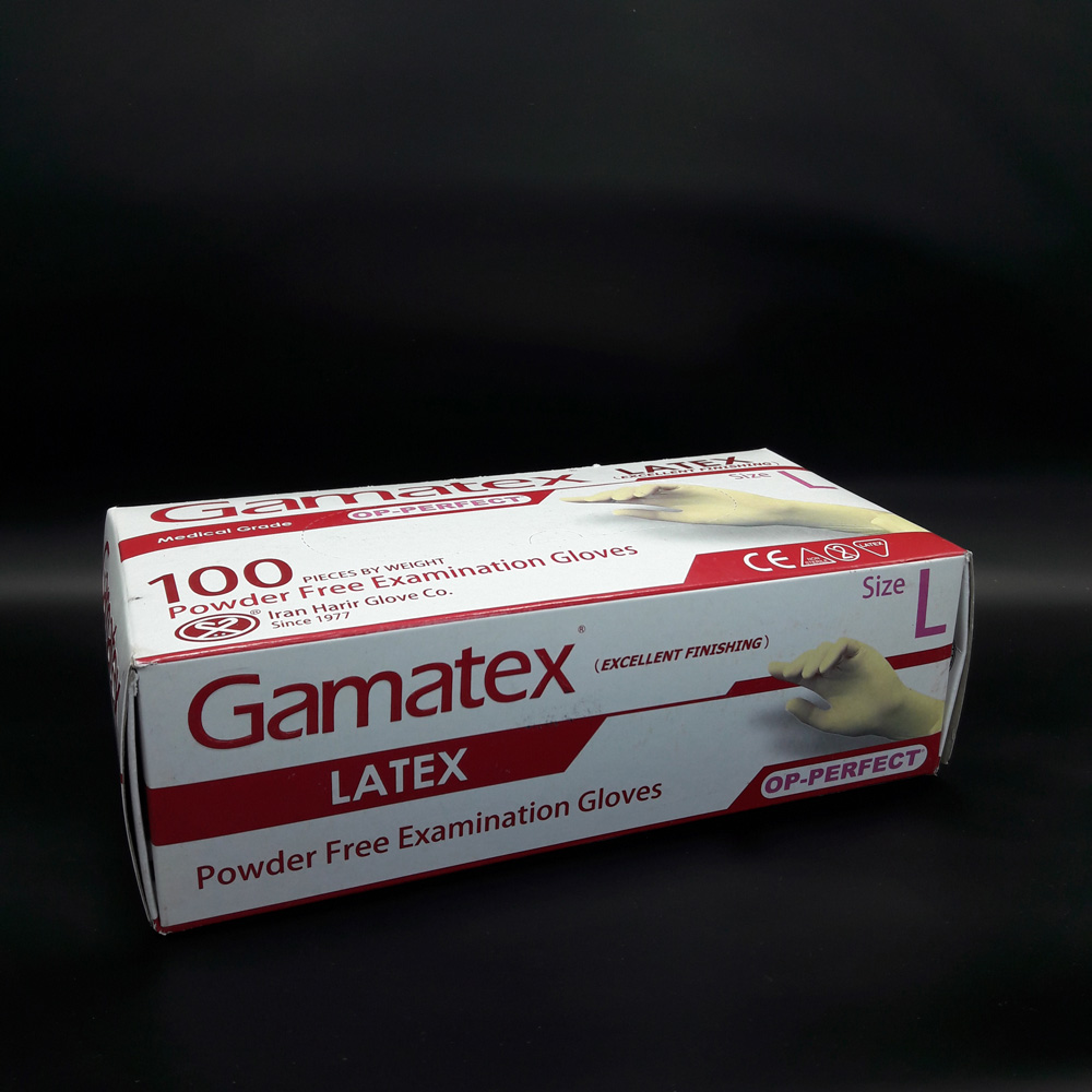 دستکش معاینه لاتکس حریر مدل گاماتکس - 2