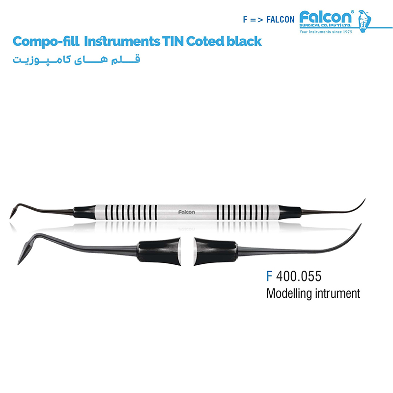 قلم کامپوزیت مدلینگ تیتانیومی مشکی فالکن