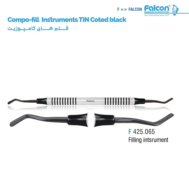 قلم کامپوزیت فیلینگ تیتانیومی مشکی بزرگ فالکن