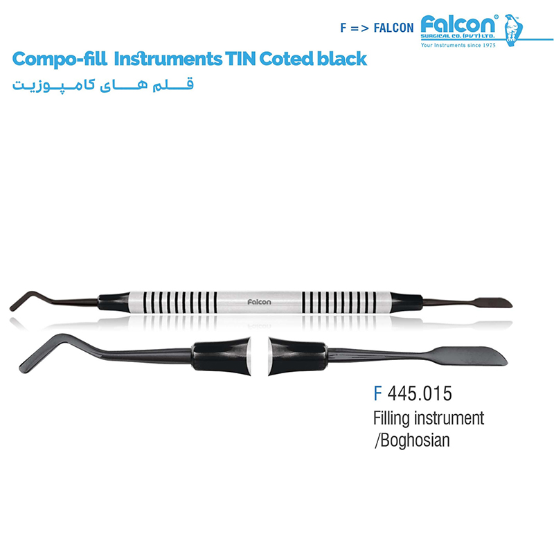 قلم کامپوزیت فیلینگ تیتانیومی مشکی Boghosian فالکن