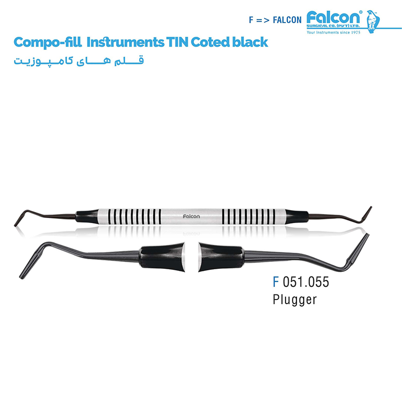 قلم کامپوزیت پلاگر تیتانیومی مشکی فالکن