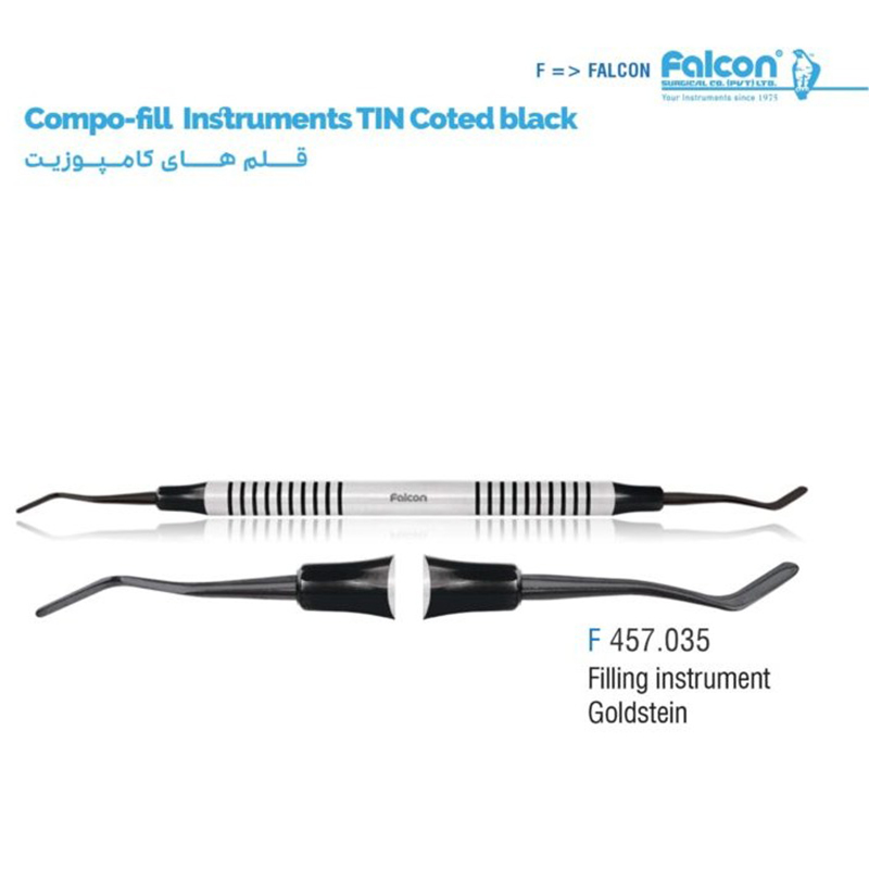 قلم کامپوزیت فیلینگ تیتانیومی مشکی گلداشتاین فالکن