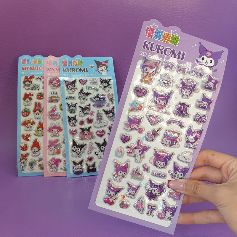 استیکر سانریو برجسته کارتی طرح جور🌸💜 - 2