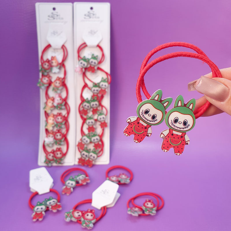 کش مو لبوبو یلدایی روکارتی (2عددی)👹❤️ - 2