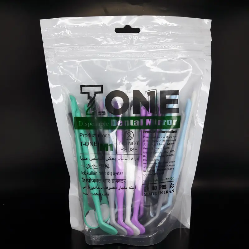 آینه یکبار مصرف طرح ریلکس پاستلی 40 عددی T-One - 3