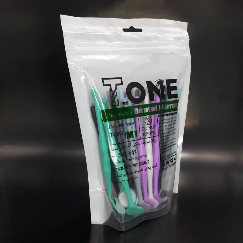آینه یکبار مصرف طرح ریلکس پاستلی 40 عددی T-One - 4
