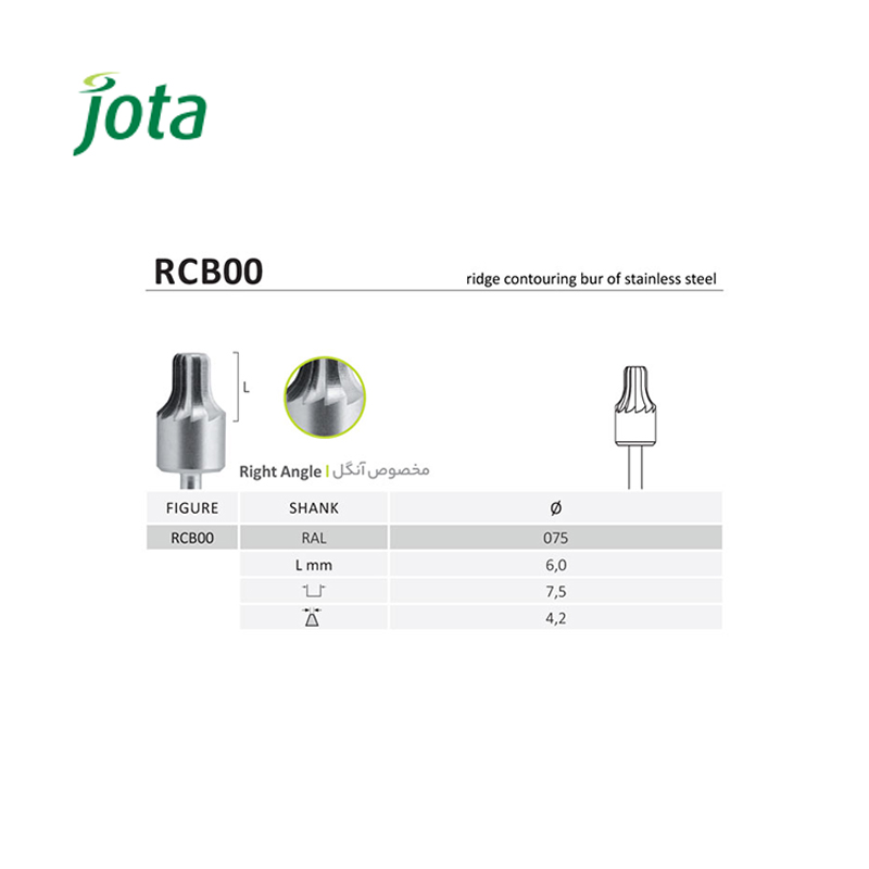 فرز جراحی کارباید آلو‌ئوپلاستی برای کانتورینگ ریج مخصوص آنگل - RCB00 - جوتا