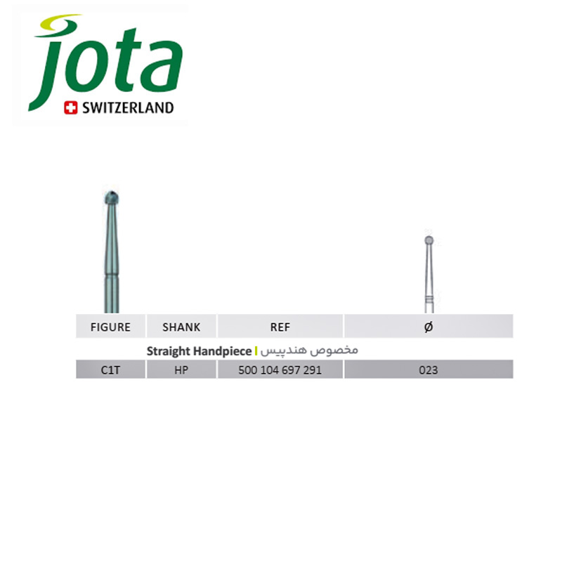 فرز جراحی کارباید هندپیس تنگستن برش ایمپلنت، گردن بلند - C1T - جوتا - 2
