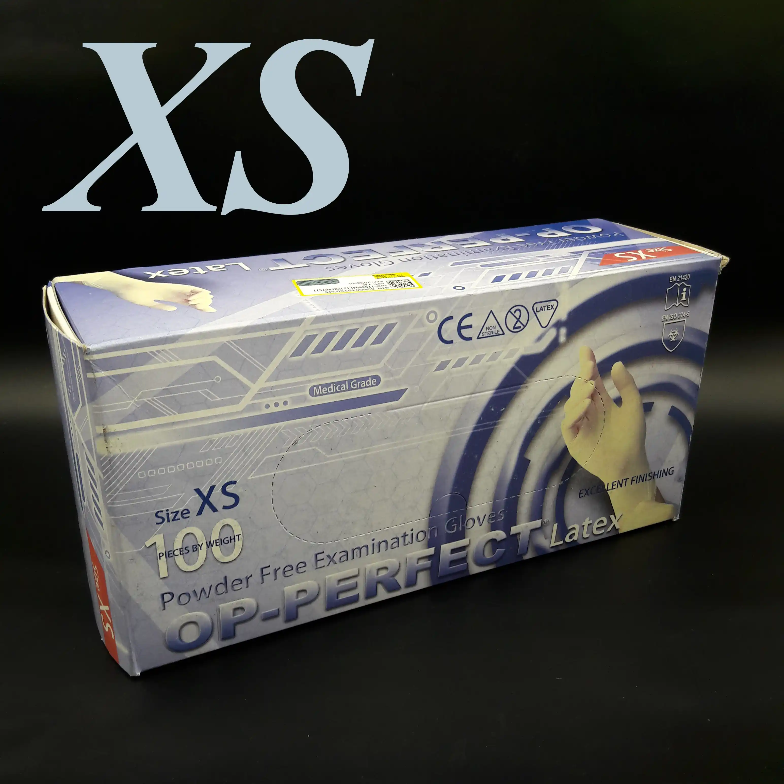 دستکش لاتکس حریر بدون پودر (XS) Op-Perfect