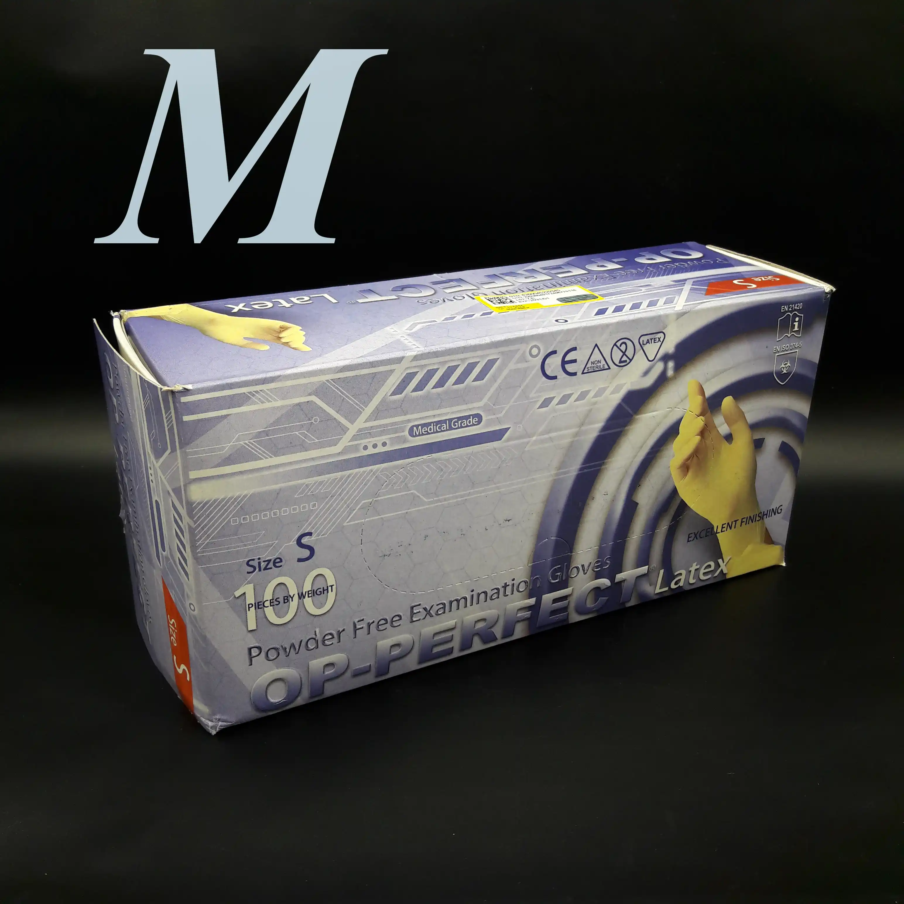 دستکش لاتکس حریر بدون پودر (M) Op-Perfect